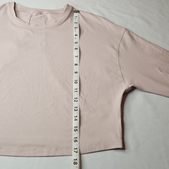 Lululemon waffle weave cropped long sleeve top - Picture 3 of 6
